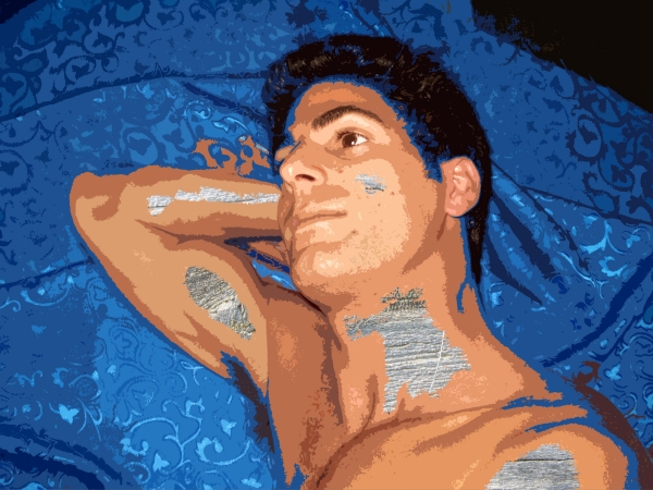 Creation of Mike on Blue Cloth: Step 4